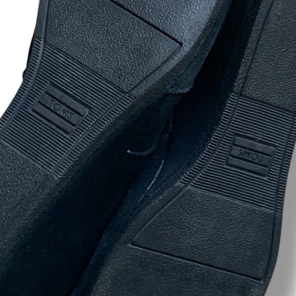 TOMS Suede Kala Wedge Booties Black Lace Up Women’s Size 10 - Picture 8 of 10